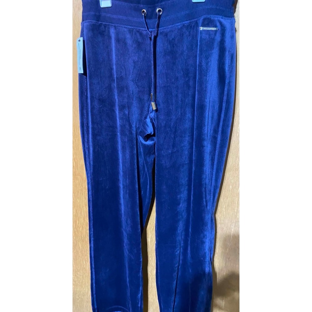 Women's Halston Velour Casual Pants Size Small Blue